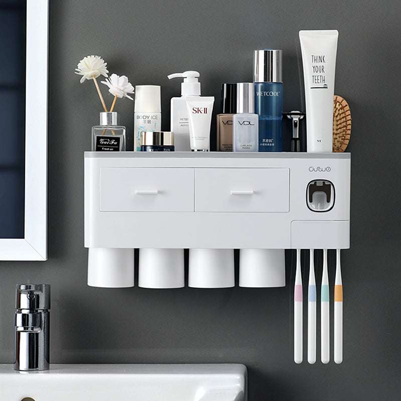 Bathroom Organizer Set Toothbrush Cup Holder