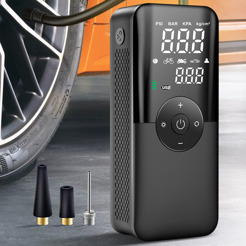 Smart Cordless Air Pump – Digital Tire Inflator for Car, Bike & Sports