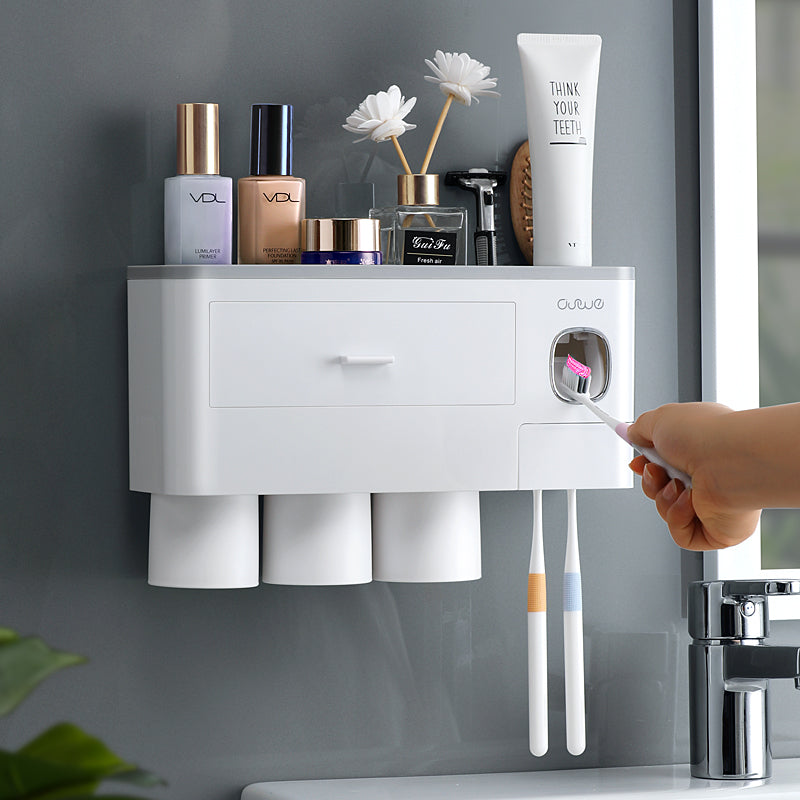 Bathroom Organizer Set Toothbrush Cup Holder